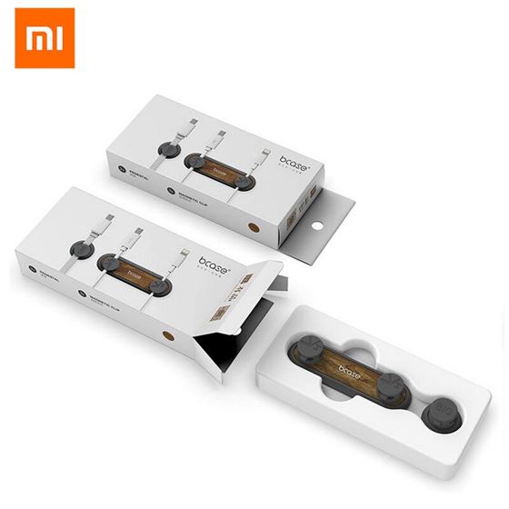 Xiaomi Cable-Clip-Holder Magnetic-Base Practical TUP2 Wood-Texture Compatibility