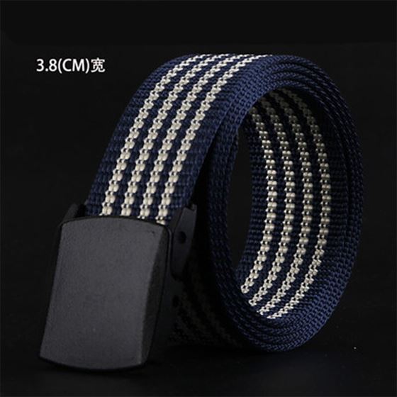 MINGLILONG Men's Canvas Belt Male Strap Military Training Outdoor Automatic Buckle Jeans