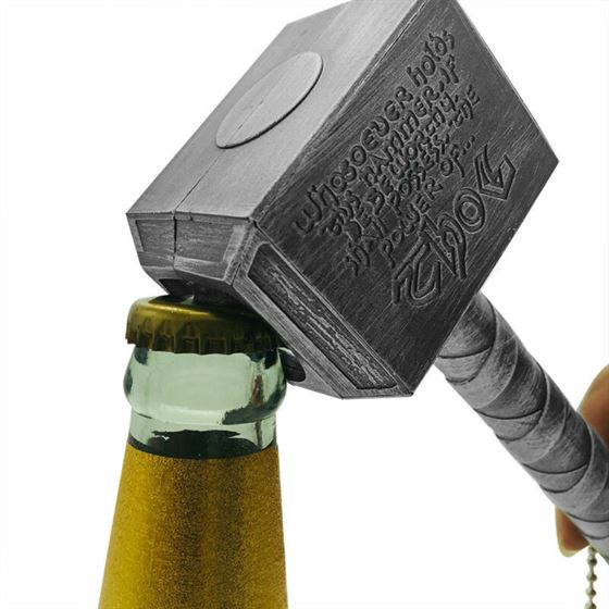 Hammer Bottle-Opener Beer Thor-Shaped Long-Handle Silver Multifunction of 