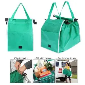 Eco-Friendly Bags Totes Trolley Foldable Clip-To-Cart Large Women 1pc