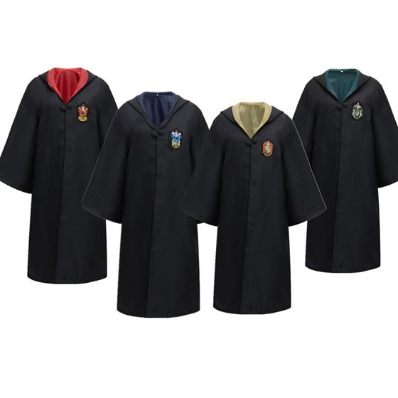 Robe Cape Scarf Glasses Slytherin Costume Ravenclaw Hufflepuff Kids Cosplay Adult Gryffindor