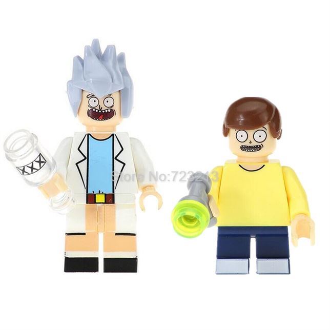 Bricks Toy Set-Model-Kits Figure Building-Blocks Morty Children Legoing Funny Cartoon