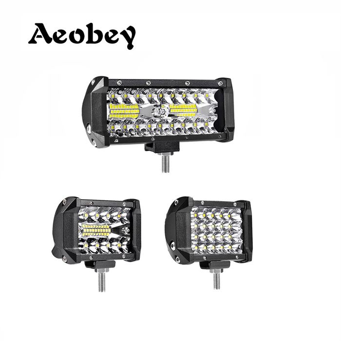 Led bar 18W 48W 60W 72W 120W Waterproof work Light Spot Flood Beam led light bar for Work Driving 4x4 Offroad Boat Tractor Truck