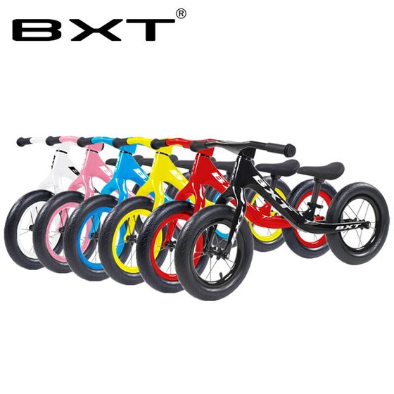 BXT Balance Bicycle Complete-Bike Carbon-Fiber-Frame Kids 12inch Child for 2--6-Years-Old