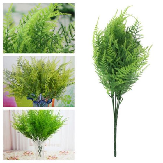 7-Stems Artificial-Asparagus Flower Grass-Plant Fern Wedding-Decoration Garden Plastic