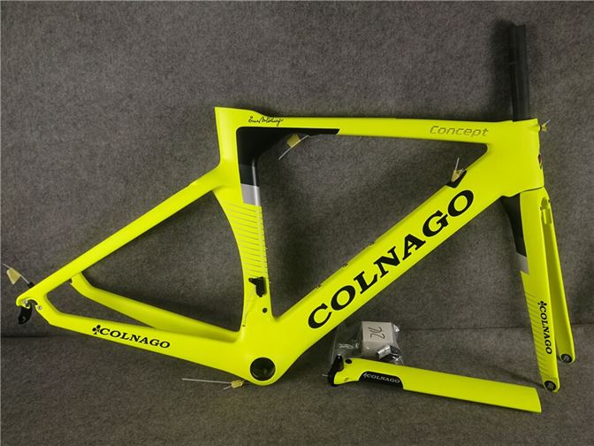 2019 Yellow Colnago Concept frame road carbon Matte bicycle carbon frame  XS/S/M/L/XL