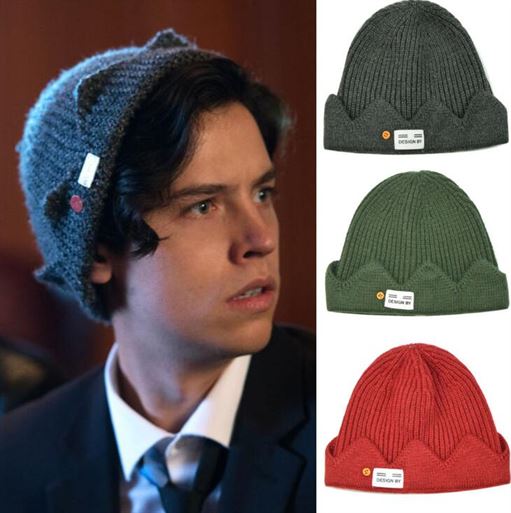 Hat Beanie Dome-Hat Crown Topic Knitted Embroidered Exclusive Cosplay Jughead Jones Riverdale