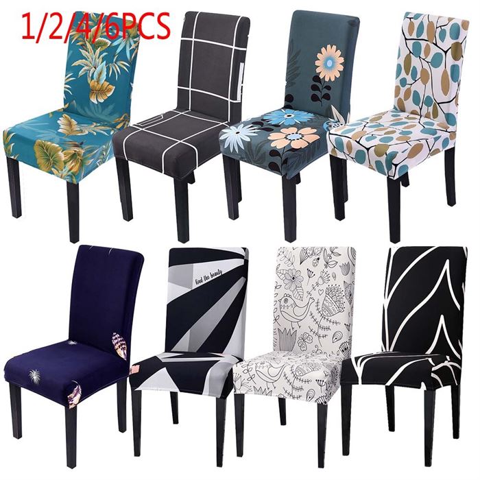 Urijk Chair-Covers Stretch Spandex Elastic Dining-Room Office Wedding Banquet for Floral-Printing
