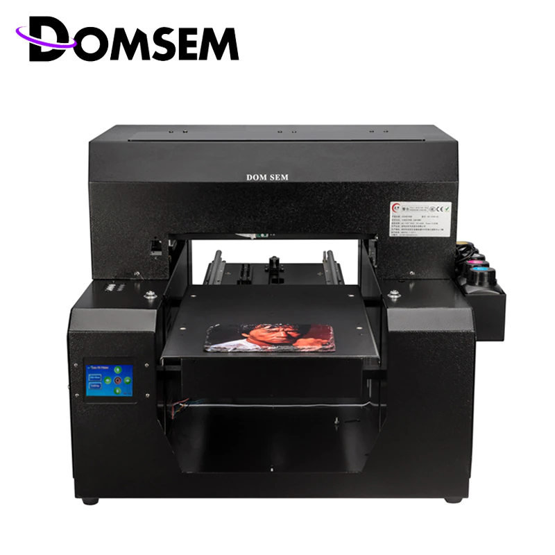 DOMSEM A3 Photo Printers Cylinder Bottle Machin for Print Phone Case Inkjet Printer UV Flatbed Printing Machine New Arrival 2019