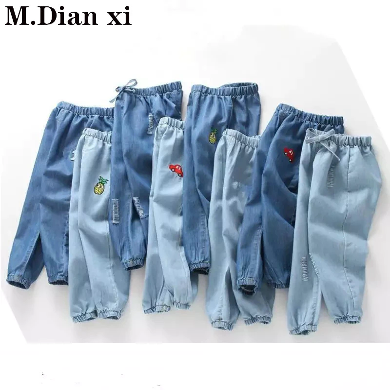 Baby Jean Pants Clothing Trousers Girls Infant Boys Cartoon Denim Children Fashion Hole