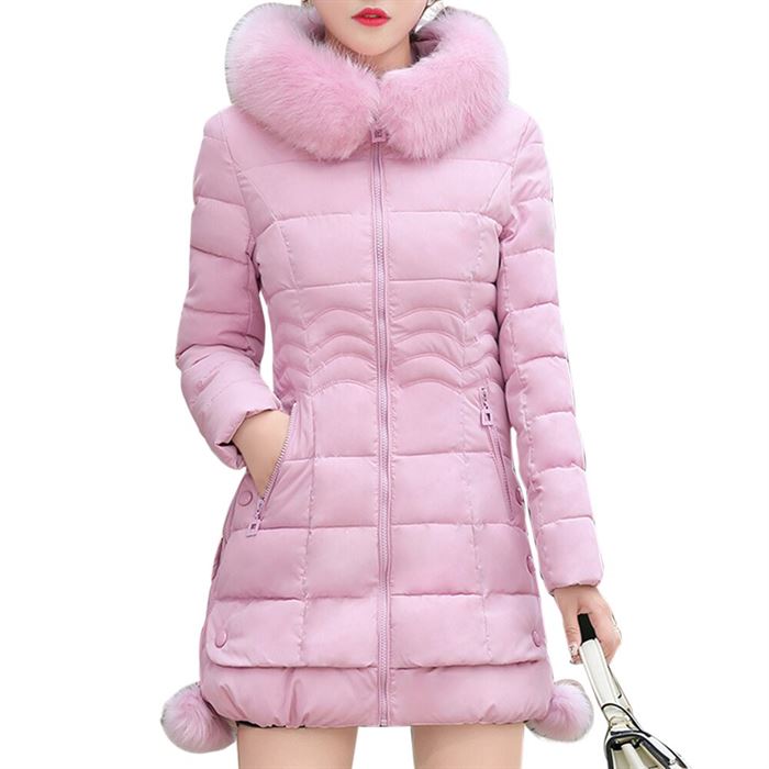 NIBESSER Jacket Coat Outwear Parkas Hooded Warm Winter X-Long Thick-Down Female Slim