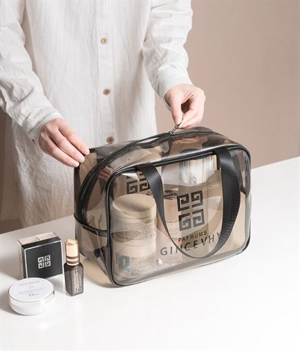 Wash-Case Cosmetics Beautician-Bag Color-Organizer Travel Toiletry Transparency Waterproof