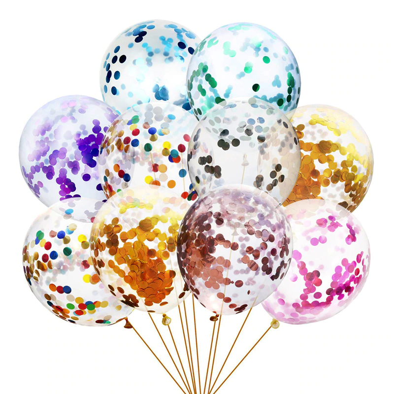 Latex Balloons Glitter Confetti Christmas-Decoration Globos Birthday-Party-Decor Baby Shower