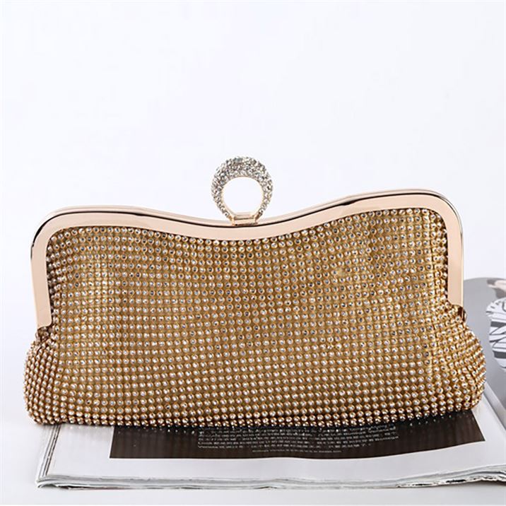 Beaded Clutch Handbags Flower Bridal-Purses Pink Wedding Heart Women Intage A3