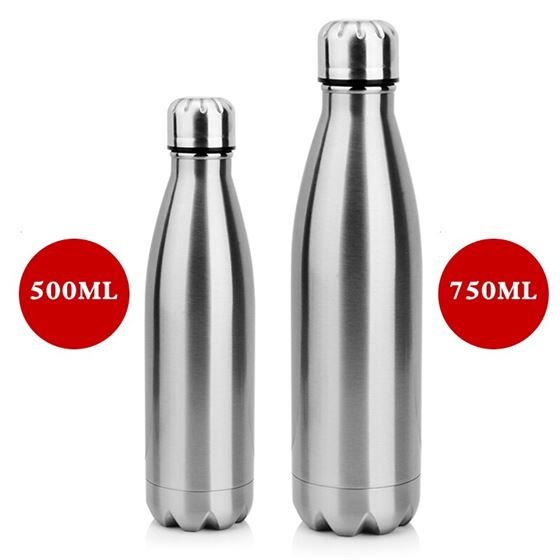 Rugged Drinkware Cola Water-Cup Stainless Metal-Color Sports 350ML/750ML Monolayer Motion