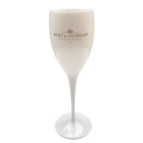 Plastic Orange White MOET E CHANDON Wine Glass ICE IMPERIAL Colored Wine Goblet