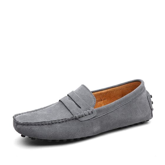 Shoes Men Flats Loafers Summer-Style Genuine-Leather High-Quality Fashion Soft Gommino