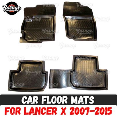 Car-Floor-Mats Accessories Carpet Rubber Mitsubishi Lancer Car-Styling for X 1set/4pcs