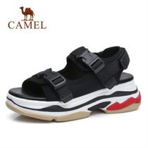 CAMEL Casual Sandals High Rise Buckle Flat Wild Breathable Shoes Women 2019 Summer New Wedges Sandals Fashion Sapato Feminino