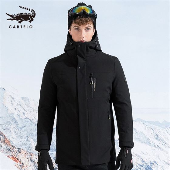 Men's White Duck Down Jacket Winter Liner Detachable Hooded Down Coat Selected Feather Clothing with Hat for Men 9811 New 2019