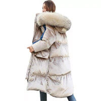 -30 Degree Windproof Women Winter Coat Cotton Padded Jacket Parka Hooded Long Down Jacket Female Thick Warm Outwear Overcoat 736(China)