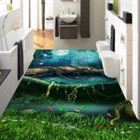 .Free shipping Fantastic forest path bathroom kitchen 3D flooring home decoration self-adhesive mural baby room wallpaper(China)