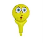 (20pcs/lot)Spongebob balloon new style handheld cheering stick ballons for party supply smile Spongebob foil balloon(China)