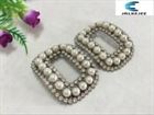 (10 pairs per lot) Pearl square pin buckle shoes, shoes flowers, accessories(China)