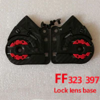 1 pair for LS2 FF323/397 12k carbon fiber motorcycle helmet visor base suitable for LS2 FF323/397 full face helmets lens mounts(China)