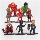 -set / 8 -endgame 10 -inch Thanos Wonder Avengers Toys Triathlon Spider-Man Hulkbuster Pantera Groot Character Model Pvc Action(China)