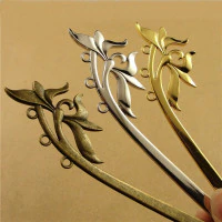 (10 pcs/lot) 29*153MM rhodium/gold/antique bronze plated vintage metal alloy hair sticks hairwear setting jewelry for women 2682(China)