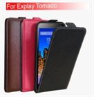 ( Factory Outlets ) High quality fashion PU flip leather cover case for explay tornado mobile phone