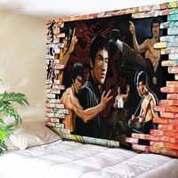 Bruce Lee Decorative Tapestry Wall Carpets Hanging Art Home Decor Hippie Big Blanket Photography Background Cloth Boho Fabric