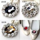 (1 pair/lot)HiFashion crystal rhinestone shoes flower color gemstone women's shoes jewelry accessories removable buckle(China)