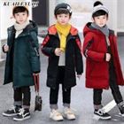 -30 degree 2019 children clothing Parka kids clothes outerwear casual hooded winter cotton jacket for boys solid warm coat 3-14T