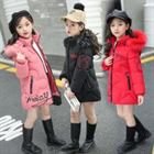 -20 Degree Children Winter Jacket Girl Clothes Cotton-padded Outerwear Kids Warm Thick Fur Collar Hooded Long Down Coats TZ376(China)