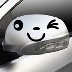 1 pair cute cartoon smile car Stickers Car Styling Reflective Car Styling Sticker Motorcycle Car Decal Accessories L+R Rearview