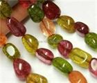 !   Fashion Style diy Irregular 10x16mm Multicolor Tourmaline Jewellery Loose Bead 15''   JT5474