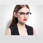 -0.5 to -6.0 Metal Finished Myopia Half Frame Art Retro Men & Women Optical Glasses -0.5 to -6.0 nearsighted degrees